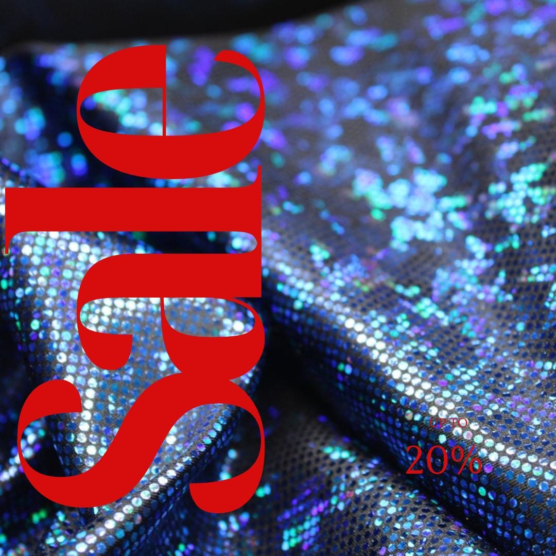 Royal/Black Shattered Glass Spandex - 4 Way Stretch Fabric By The Yard - 60" Wide Spandex Fabric - Thick and Heavy Spandex Fabric