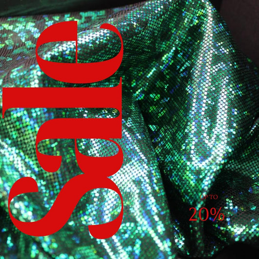 Green/Black Shattered Glass Spandex- 4 Way Stretch Fabric By The Yard - 60" Wide Spandex Fabric - Thick and Heavy Spandex Fabric