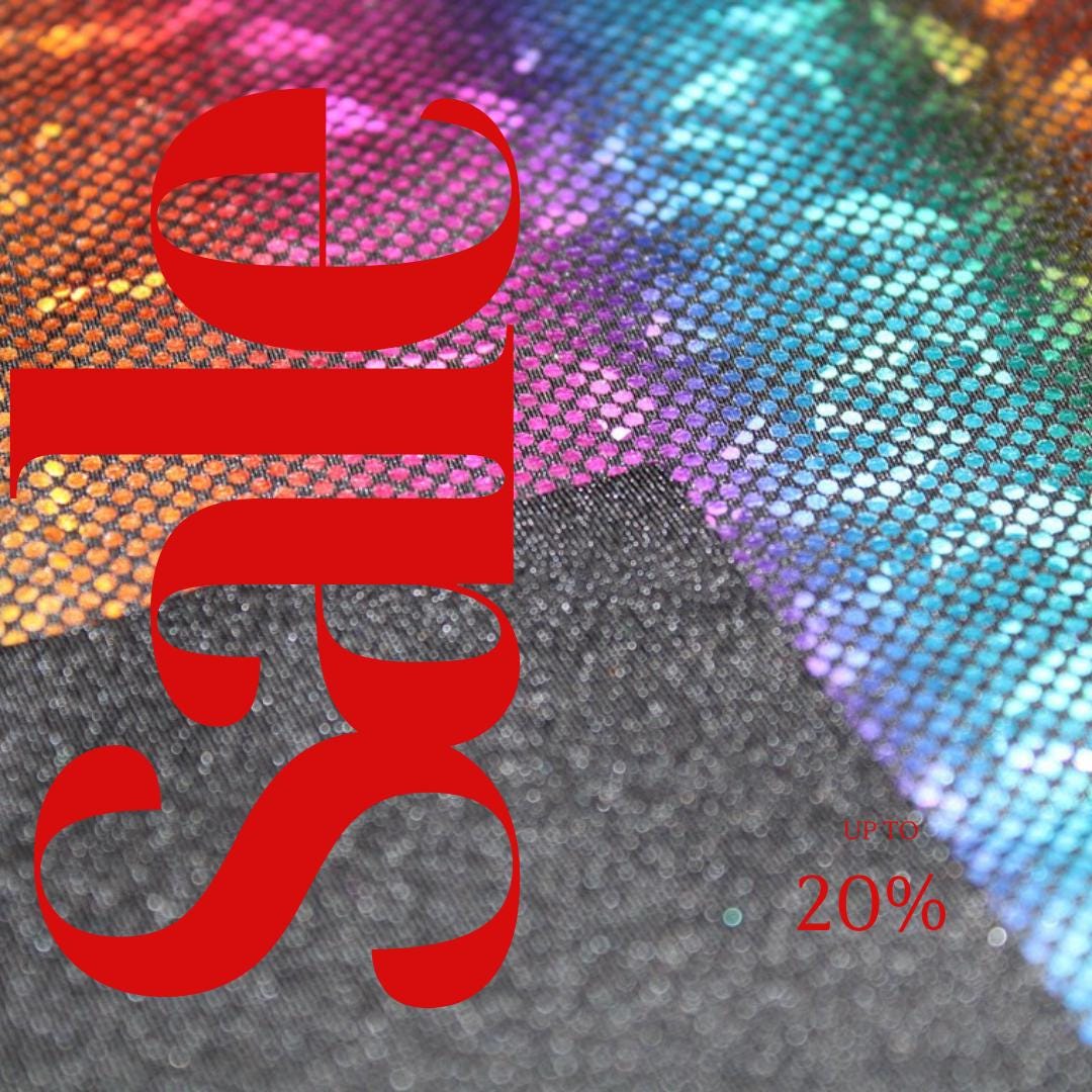 Rainbow Metallic Shattered Glass Spandex - 4 Way Stretch Fabric By The Yard - 60" Wide Spandex Fabric - Thick and Heavy Spandex Fabric