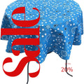TURQUOISE - Bandanna - Round Print Poly Cotton Tablecloth, Table Cover Fabric Table Cloth for Dinning, Kitchen, Party, Holiday