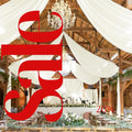 IVORY - 6 Panels Ceiling Drapes for Wedding 5ftx21ft Sheer Drapery Chiffon Fabric Arch Draping for Party Ceremony Birthday Baby Shower