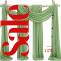 SAGE - Wedding Arch Draping Fabric 4 Panels 28" x 21 Ft Wedding Arch Drapes for Ceremony Chiffon Fabric Drapes Arbor Drapery Wedding