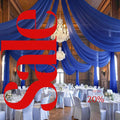 ROYAL - 6 Panels Ceiling Drapes for Wedding 5ftx21ft Sheer Drapery Chiffon Fabric Arch Draping for Party Ceremony Birthday Baby Shower