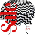 Black  - Chevron/Zig Zag - Round Print Poly Cotton Tablecloth, Table Cover Fabric Table Cloth for Dinning, Kitchen, Party, Holiday