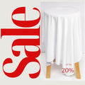Stretch Velvet Tablecloth - WHITE -  Luxurious Elegant Table Cover in Beautiful for Weddings, Parties, Baby Showers and Events. Choose Size