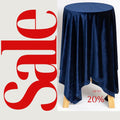 Stretch Velvet Tablecloth - NAVY -  Luxurious Elegant Table Cover in Beautiful for Weddings, Parties, Baby Showers and Events. Choose Size