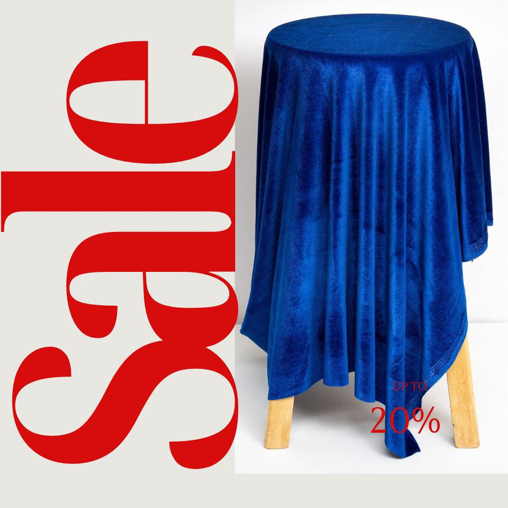 Stretch Velvet Tablecloth - ROYAL -  Luxurious Elegant Table Cover in Beautiful for Weddings, Parties, Baby Showers and Events. Choose Size