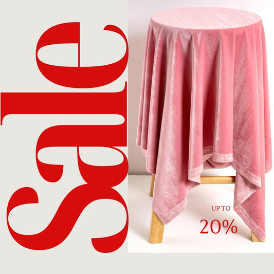 Velvet Tablecloth - PINK -  Luxurious Elegant Table Cover in Beautiful for Weddings, Parties, Baby Showers and Events. Choose Size Below