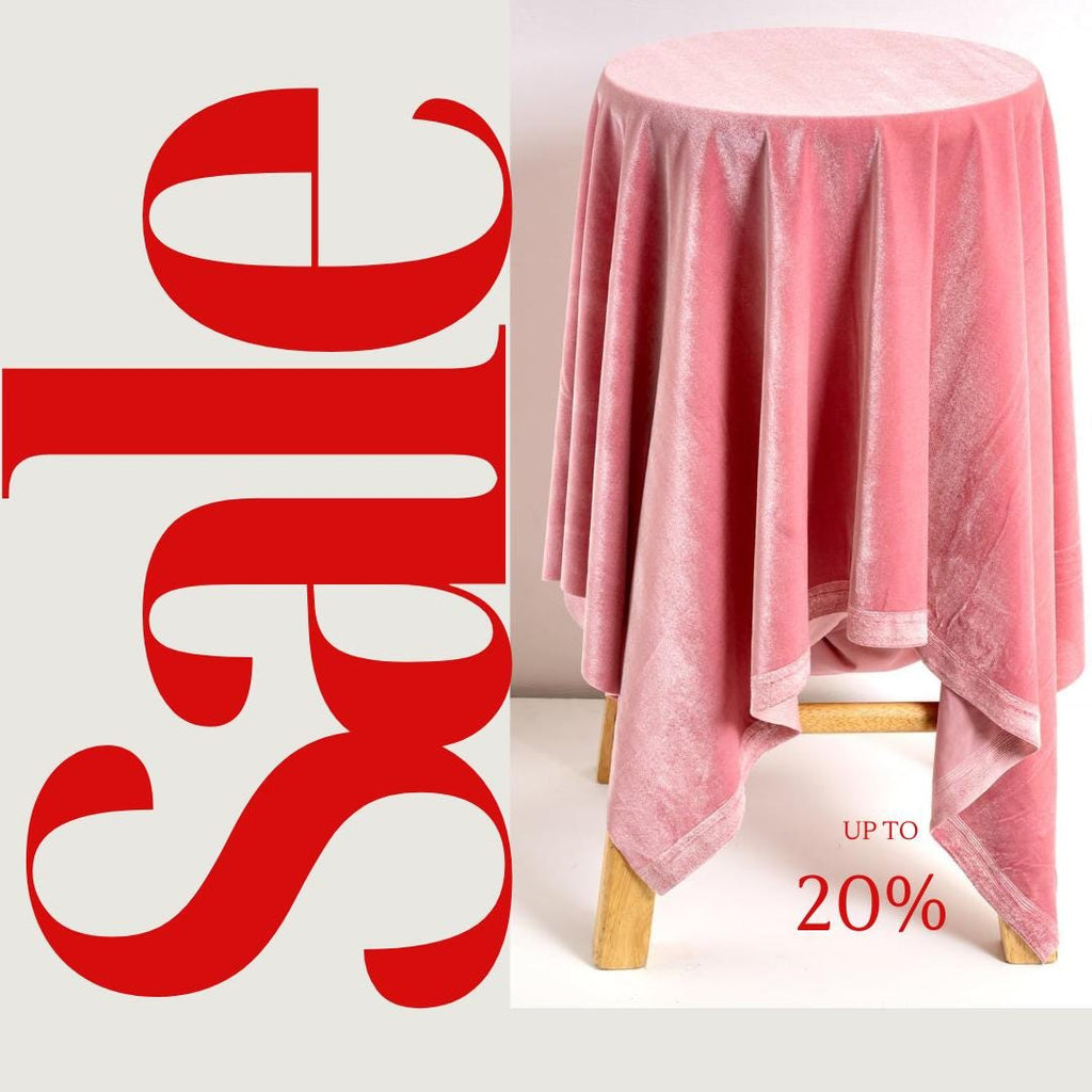 Stretch Velvet Tablecloth - PINK -  Luxurious Elegant Table Cover in Beautiful for Weddings, Parties, Baby Showers and Events. Choose Size