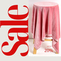 Stretch Velvet Tablecloth - PINK -  Luxurious Elegant Table Cover in Beautiful for Weddings, Parties, Baby Showers and Events. Choose Size