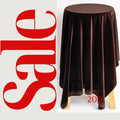 Stretch Velvet Tablecloth - BROWN -  Luxurious Elegant Table Cover in Beautiful for Weddings, Parties, Baby Showers and Events. Choose Size