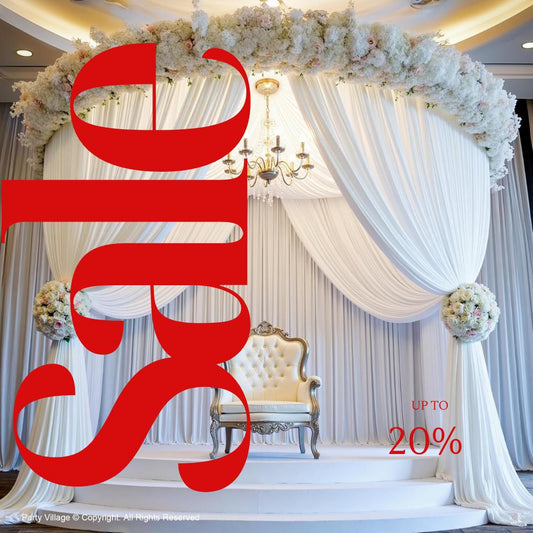 WHITE - Wrinkle Free Backdrop Curtains for Parties  - 10 Panels 5x12ft Silky Interlock Backdrop for Weddings Birthday Party Curtains