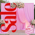 PINK - 5Ft x 15 Ft Wrinkle Free Backdrop Curtains for Parties  - 4 Panels Silky Interlock Backdrop for Weddings Birthday Party Curtains