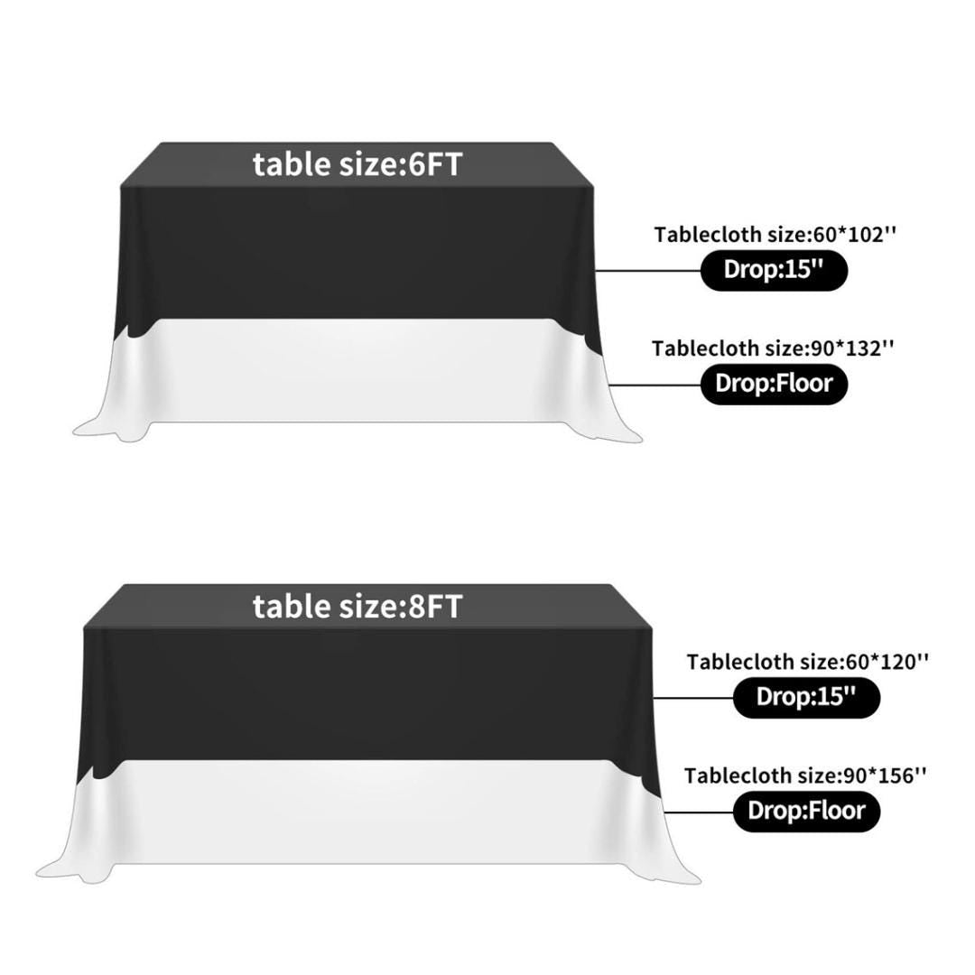 Rectangular Stretch Velvet Tablecloth - BLACK -  Luxurious Table Cover Beautiful for Weddings, Parties, Baby Showers and Events. Choose Size
