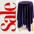Stretch Velvet Tablecloth - PURPLE -  Luxurious Elegant Table Cover in Beautiful for Weddings, Parties, Baby Showers and Events. Choose Size