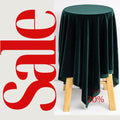Stretch Velvet Tablecloth - HUNTER -  Luxurious Elegant Table Cover in Beautiful for Weddings, Parties, Baby Showers and Events. Choose Size