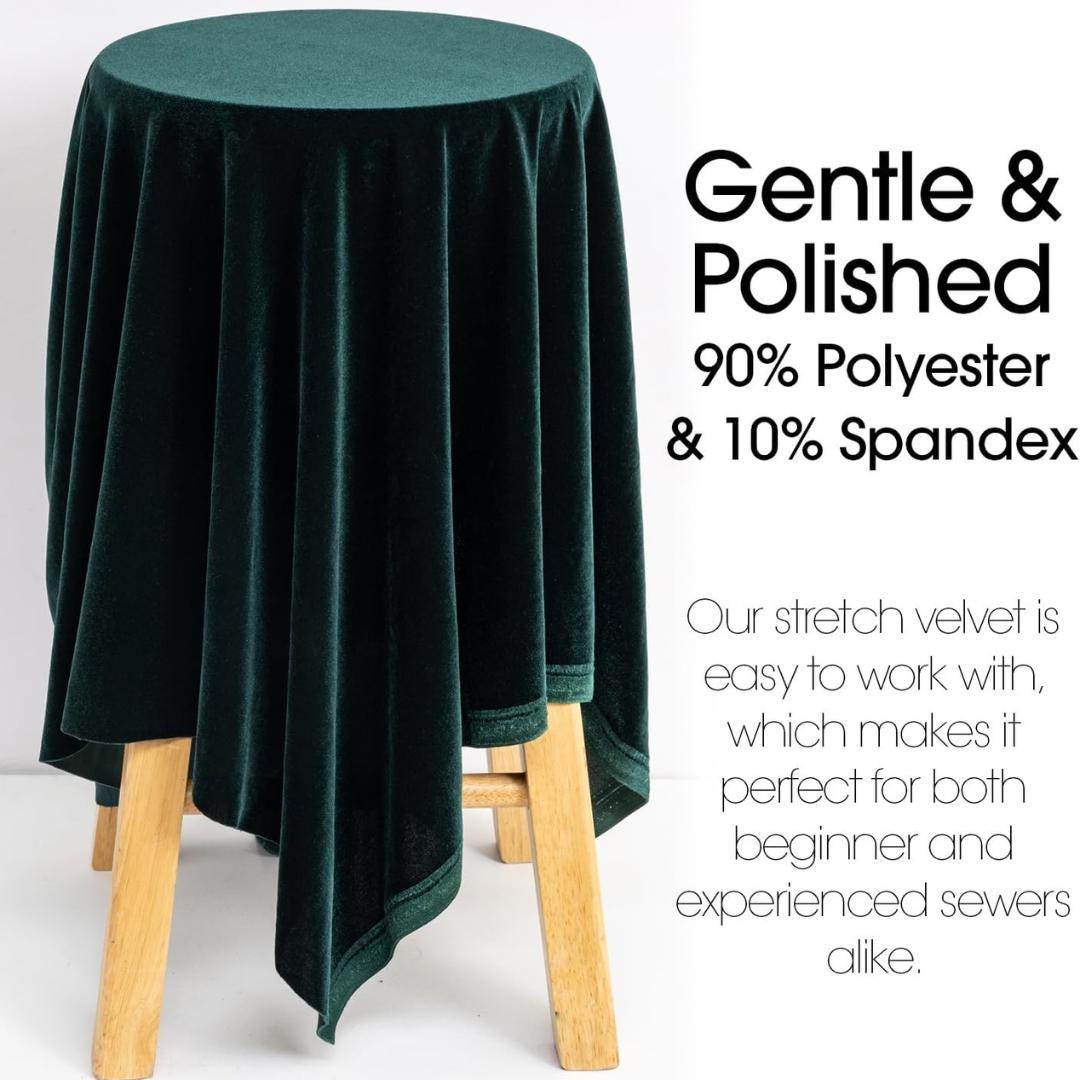 Stretch Velvet Tablecloth - HUNTER -  Luxurious Elegant Table Cover in Beautiful for Weddings, Parties, Baby Showers and Events. Choose Size