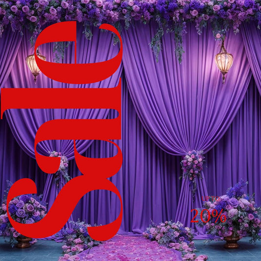 PURPLE - Wrinkle Free Backdrop Curtains for Parties  - 10 Panels 5x10ft Silky Interlock Backdrop for Weddings Birthday Party Curtains