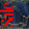 NAVY BLUE - Wrinkle Free Backdrop Curtains for Parties  - 10 Panels 5x10ft Silky Interlock Backdrop for Weddings Birthday Party Curtains