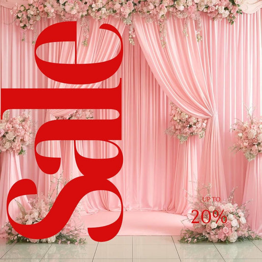 BLUSH PINK - Wrinkle Free Backdrop Curtains for Parties  - 4 Panels 5x15ft Silky Interlock Backdrop for Weddings Birthday Party Curtains