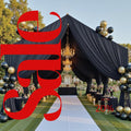 BLACK - 5' x 33 Ft Ceiling Drapes for Wedding Parties, Wrinkle Free Interlock Canopy Tent Draping Ceiling Curtains Arch Drapery for Events