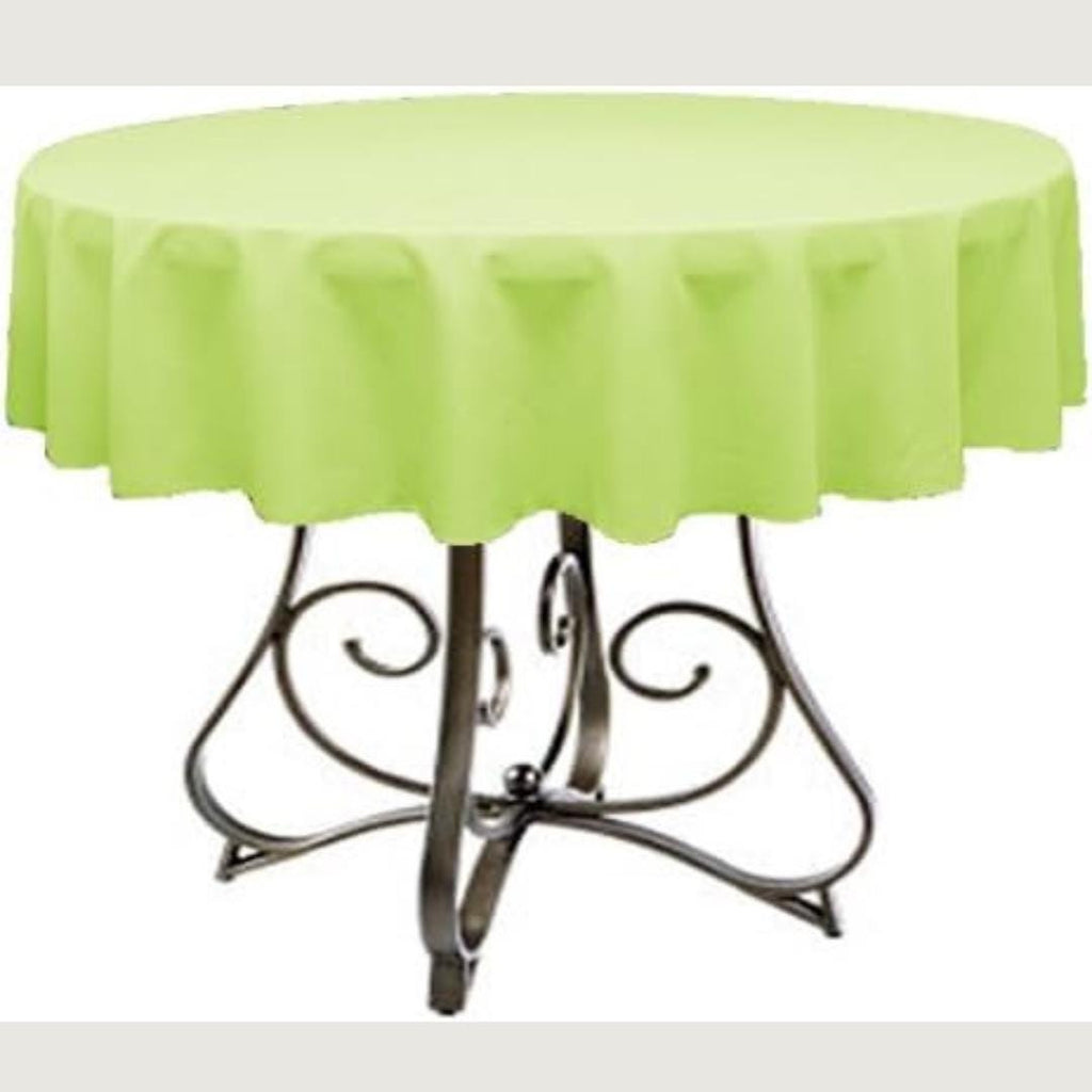 LIME - Polyester Poplin Washable Round Tablecloth,  Table Cover Fabric Table Cloth for Dinning, Kitchen, Party, Holiday