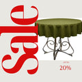 OLIVE - Polyester Poplin Washable Round Tablecloth,  Table Cover Fabric Table Cloth for Dinning, Kitchen, Party, Holiday