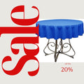 ROYAL BLUE - Polyester Poplin Washable Round Tablecloth,  Table Cover Fabric Table Cloth for Dinning, Kitchen, Party, Holiday