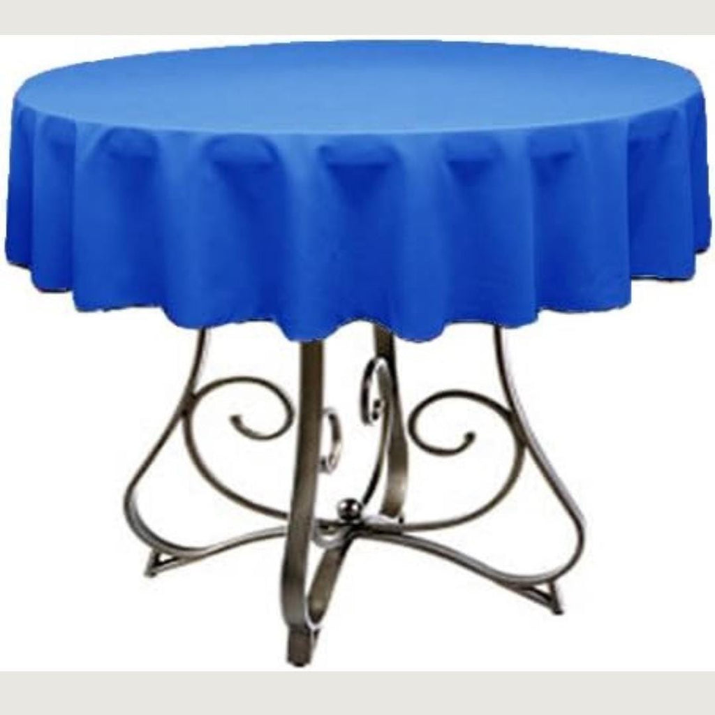 ROYAL BLUE - Polyester Poplin Washable Round Tablecloth,  Table Cover Fabric Table Cloth for Dinning, Kitchen, Party, Holiday