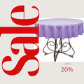LAVENDER - Polyester Poplin Washable Round Tablecloth,  Table Cover Fabric Table Cloth for Dinning, Kitchen, Party, Holiday