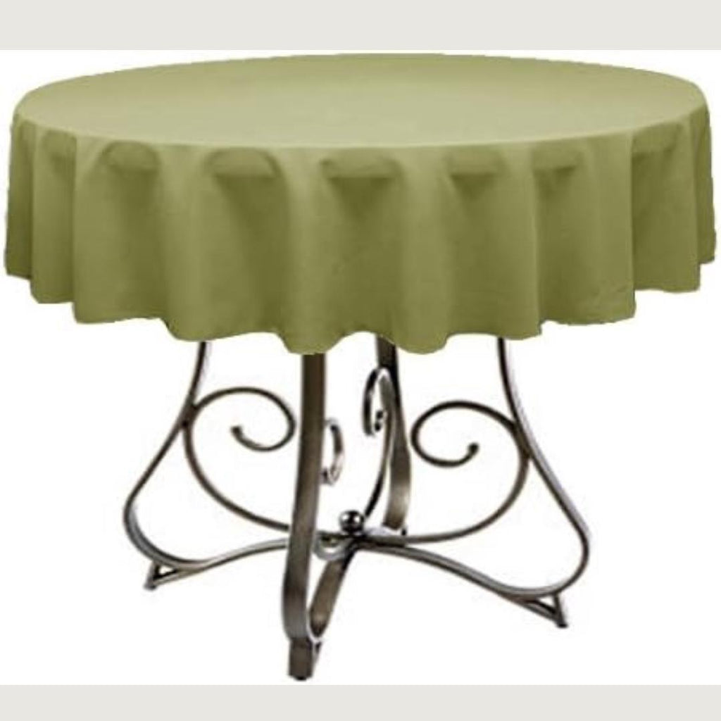 SAGE - Polyester Poplin Washable Round Tablecloth,  Table Cover Fabric Table Cloth for Dinning, Kitchen, Party, Holiday