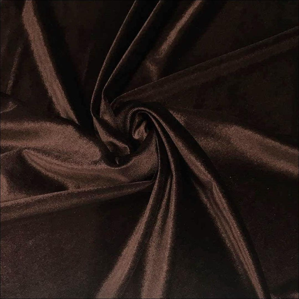 Plush Non Stretch Velvet Fabric by Yard - BROWN - 60" Wide | Plush Velvet For Christmas, Apparel, Cosplay, Curtains. & Decoration