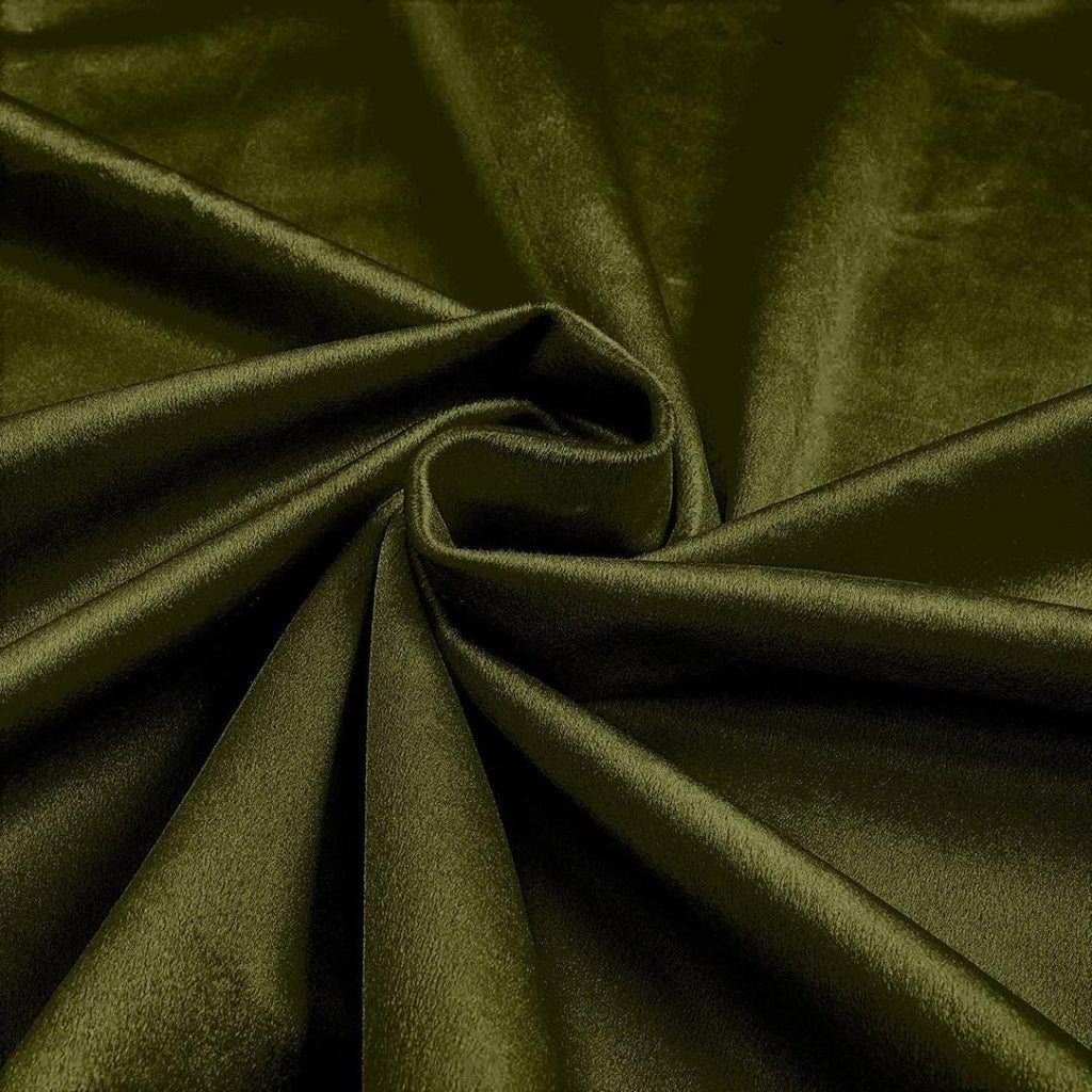 Plush Non Stretch Velvet Fabric by Yard - MOSS GREEN - 60" Wide | Plush Velvet For Christmas, Apparel, Cosplay, Curtains. & Decoration