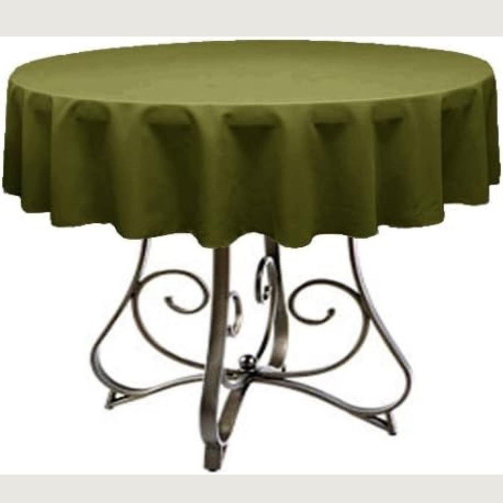 OLIVE - Polyester Poplin Washable Round Tablecloth,  Table Cover Fabric Table Cloth for Dinning, Kitchen, Party, Holiday