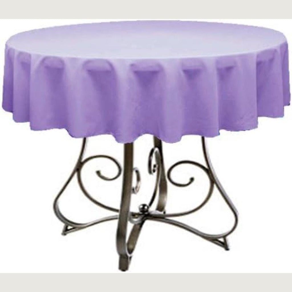 LAVENDER - Polyester Poplin Washable Round Tablecloth,  Table Cover Fabric Table Cloth for Dinning, Kitchen, Party, Holiday