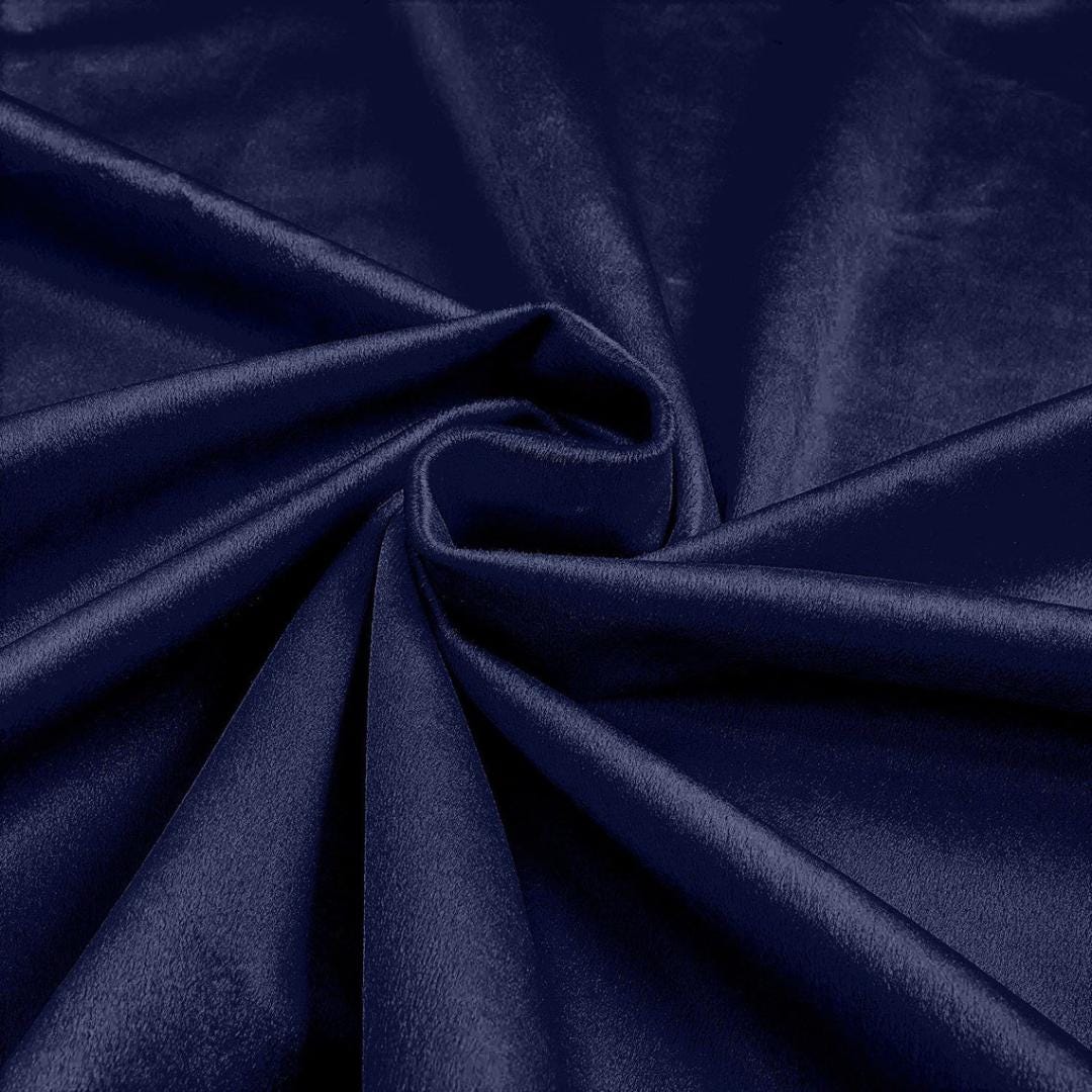 Plush Non Stretch Velvet Fabric by Yard - NAVY - 60" Wide | Plush Velvet For Christmas, Apparel, Cosplay, Curtains. & Decoration