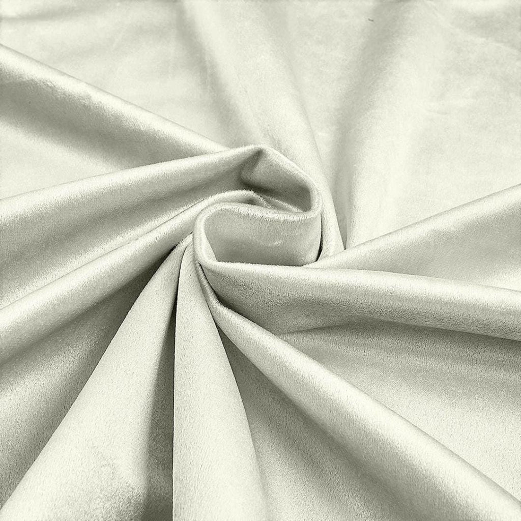 Plush Non Stretch Velvet Fabric by Yard - IVORY - 60" Wide | Plush Velvet For Christmas, Apparel, Cosplay, Curtains. & Decoration