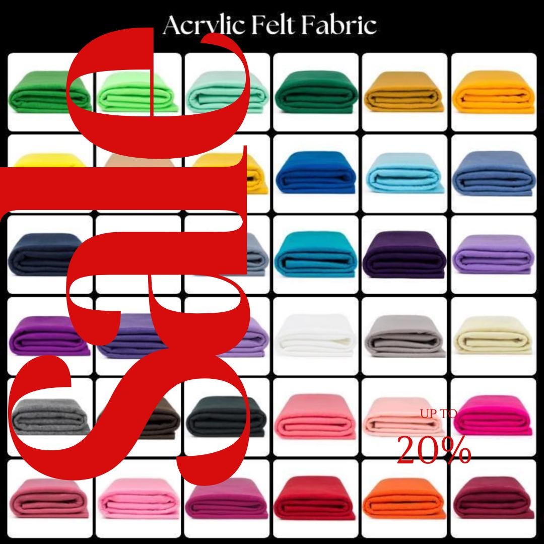 Craft Felt by The Yard 72" Wide. Choose Quantity & Color Below
