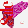 FUCHSIA - 14" Wide X 90" Long Religious Brocade Runner Tablecloth | Liturgical Fabric | Runner Ecclesiastical Jacquard | Church | Vestment