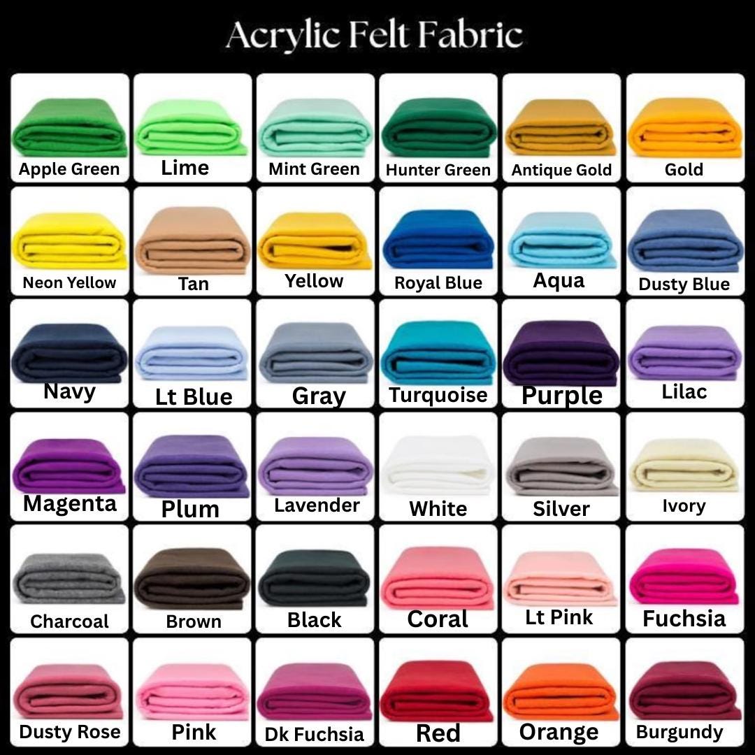 Craft Felt by The Yard 72" Wide. Choose Quantity & Color Below