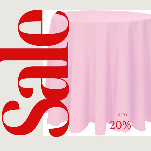 Cocktail Table Cover - Bar Height Table: 30" to 36" Round Diameter Table -  Fabric Table Cloth Party Decor - BRIGHT PINK