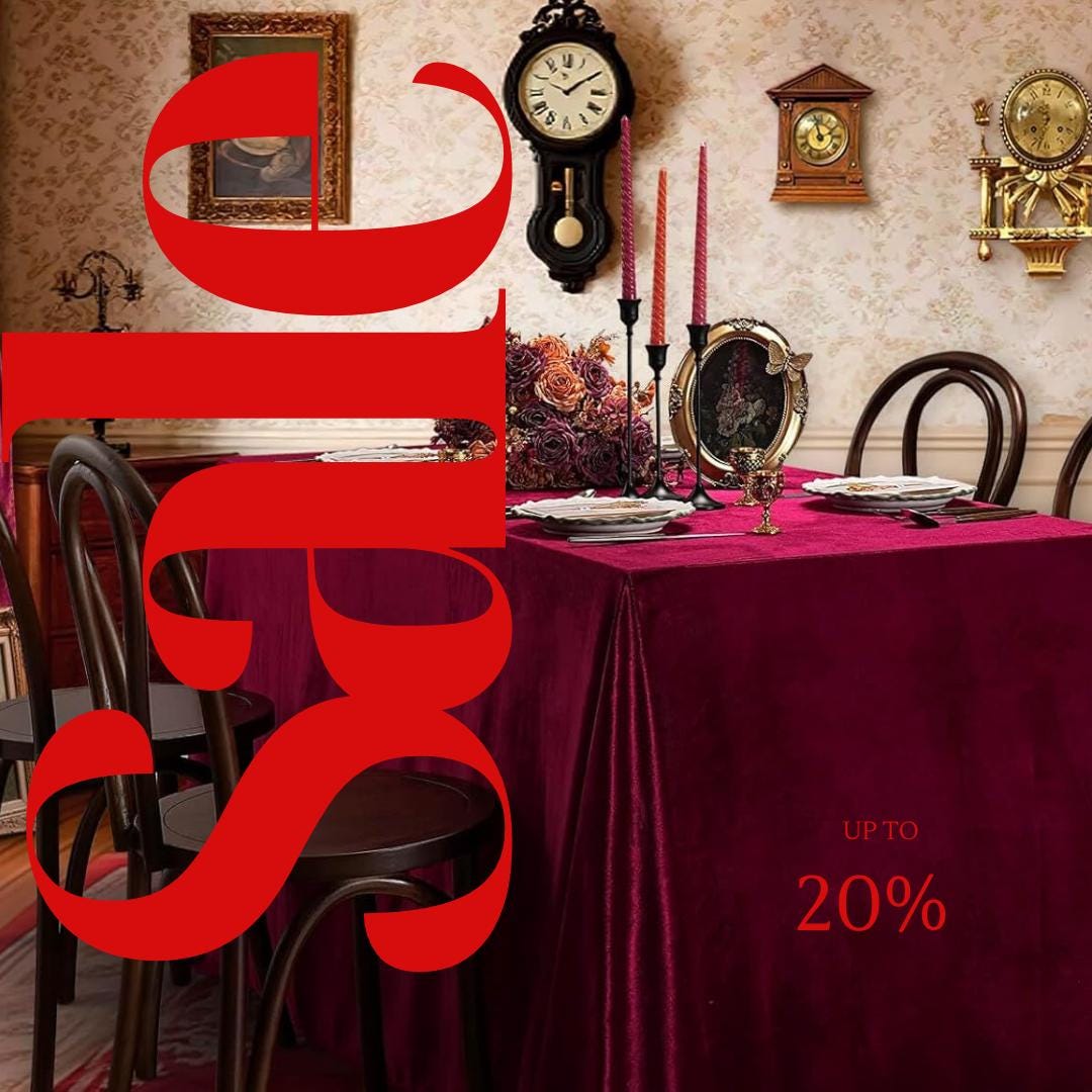 Royal Velvet Tablecloth - BURGUNDY - Luxurious Rectangular Table Cover for Weddings, Parties, Baby Showers and Events. Choose Size Below