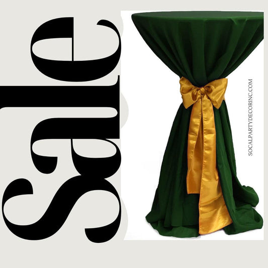 Cocktail Table Cover - Bar Height Table: 30" to 36" Round Diameter Table -  Fabric Table Cloth Party Decor - HUNTER