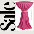 Cocktail Table Cover - Bar Height Table: 30" to 36" Round Diameter Table -  Fabric Table Cloth Party Decor - FUCHSIA