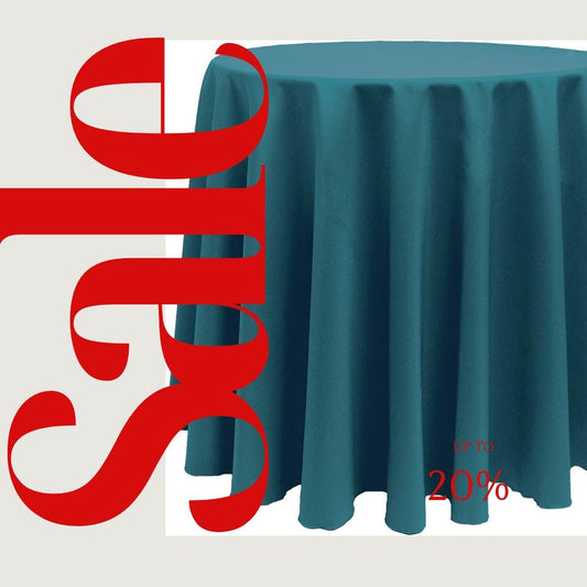 Cocktail Table Cover - Bar Height Table: 30" to 36" Round Diameter Table -  Fabric Table Cloth Party Decor - TEAL