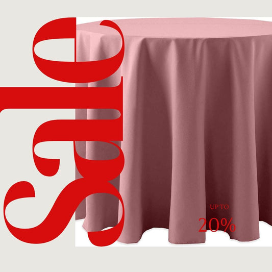 Cocktail Table Cover - Bar Height Table: 30" to 36" Round Diameter Table -  Fabric Table Cloth Party Decor - DUSTY ROSE