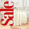 IVORY SATIN - Table Cloth Covers for Round Tables- Round Satin Table Cloth for Wedding Banquet Decoration- Table Cloths. Choose Size Below