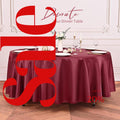 BURGUNDY SATIN - Table Cloth Covers for Round Tables- Round Satin Table Cloth for Wedding Banquet Decoration - Cloths. Choose Size Below