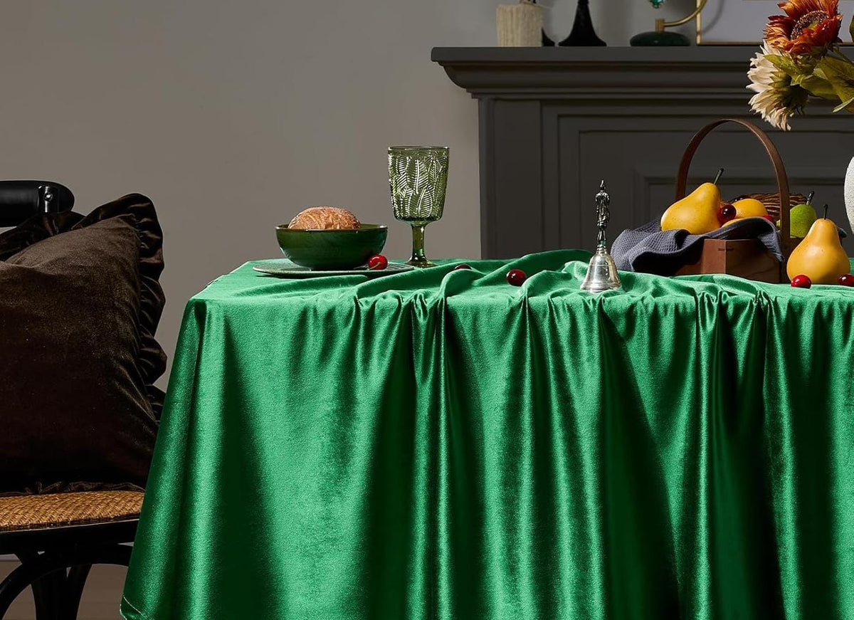 Rectangular Stretch Velvet Tablecloth - KELLY -  Luxurious Table Cover Beautiful for Weddings, Parties, Baby Showers and Events. Choose Size