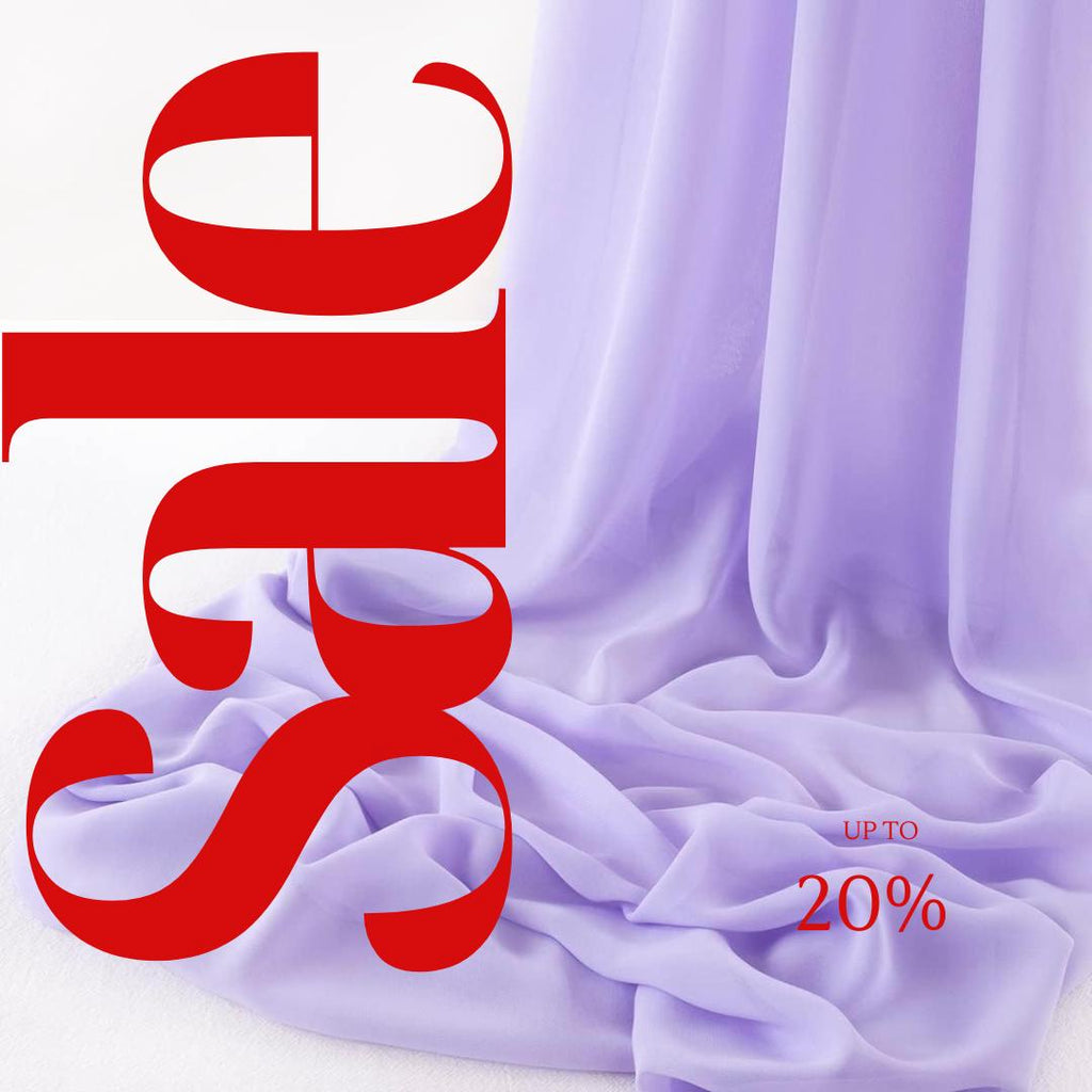 CHIFFON FABRIC - LILAC -Polyester Soft Light Weight, Sheer, See Through Chiffon Fabric Sold By The Yard.